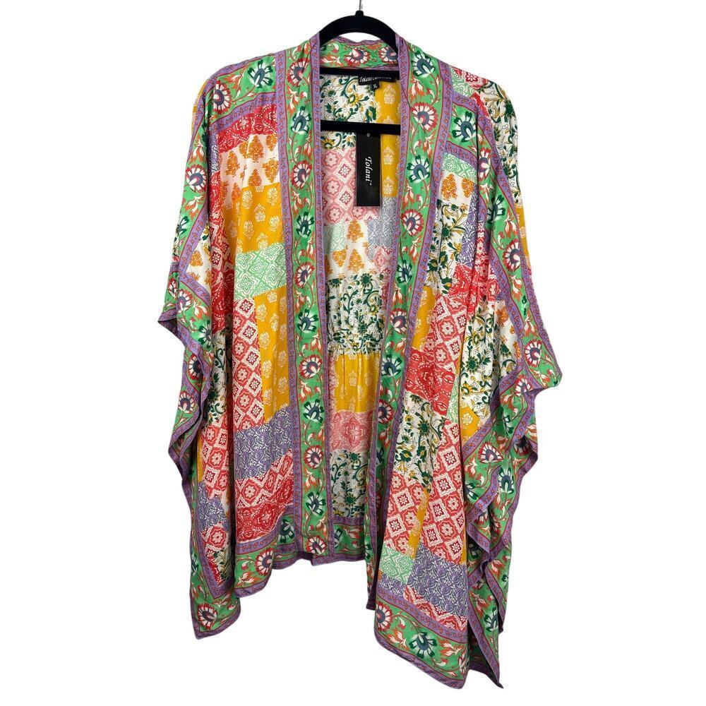 Women’s Tolani Collection Size XL Multicolored Patchwork Shawl